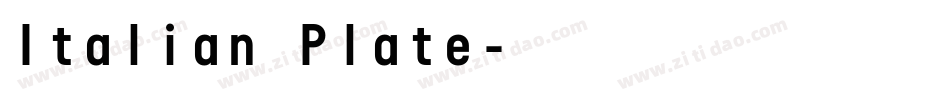 Italian Plate字体转换